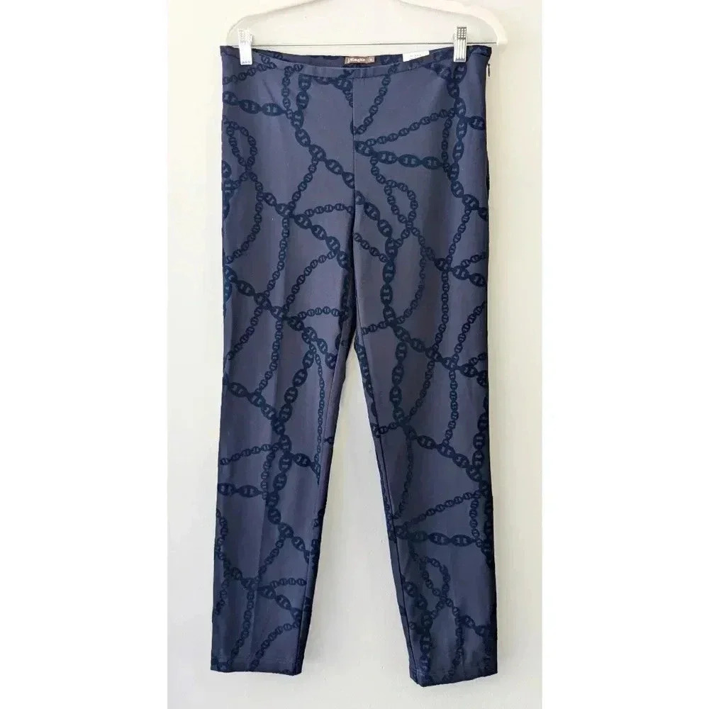 J. McLaughlin Regina Velvet Chain Print Pant